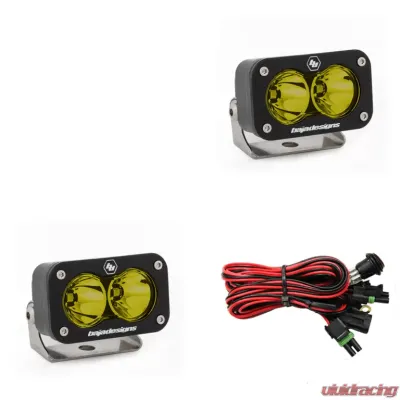 Baja Designs Amber Lens Work/Scene Pattern S2 Sport LED Work Light Pair - 547816