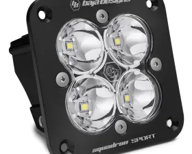 Baja Designs LED Spot Clear Black Squadron Sport Flush Mount