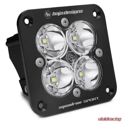 Baja Designs LED Spot Clear Black Squadron Sport Flush Mount - 551001