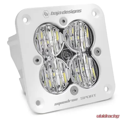 Baja Designs White Clear Lens Wide Cornering Pattern Squadron Sport Flush Mount LED Light Pod - 551005WT