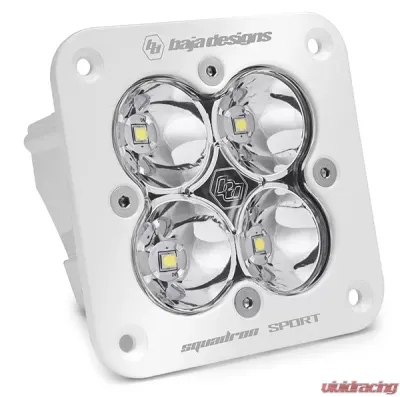 Baja Designs White Clear Lens Work/Scene Pattern Squadron Sport Flush Mount LED Light Pod - 551006WT