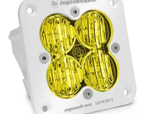 Baja Designs White Amber Lens Wide Cornering Pattern Squadron Sport Flush Mount LED Light Pod