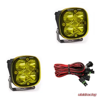 Baja Design Amber Lens Spot Squadron Sports LED Light Pods Pair - 557811