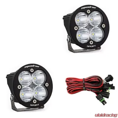 Baja Designs Clear Lens Spot Pair Squadron R Sport LED Light Pods - 587801