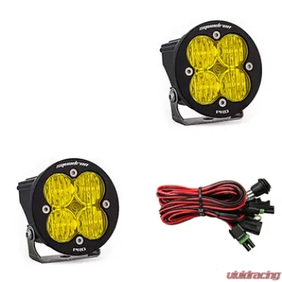 Baja Designs Amber Lens Wide Cornering Squadron R Pro LED Light Pods Pair - 597815