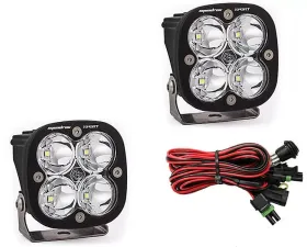 Baja Designs Clear Lens Spot Squadron Sport LED Light Pods Pair