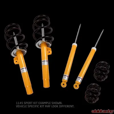 1145 KONI Sport/Eibach Kit- 4 Sport (yellow) dampers, 4 Eibach lowering springs Nissan 370Z 2009-2013 - 1145 1044