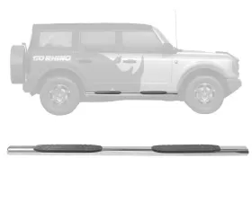 Go Rhino 1000 Series Cab length - Polished Stainless Bars + Brackets