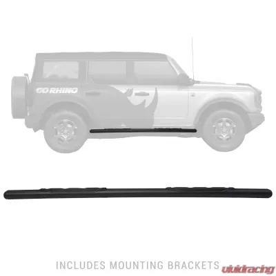 Go Rhino 1000 Series Cab length - Textured Black Bars + Brackets - 105412973T