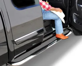 Go Rhino 3 Tubular Side Bars for 2019 Chevy/GMC 1500 Crew Cab, Polished Stainless Finish