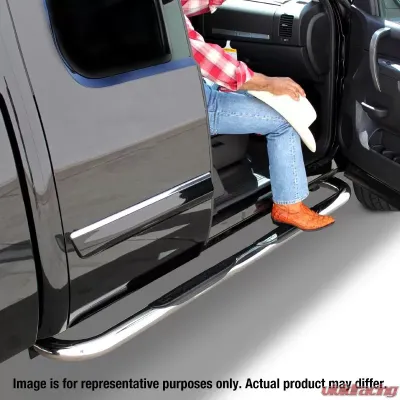 Go Rhino 3 Tubular Side Bars for 2019 Ram 1500 Crew Cab, Polished Stainless Finish Ram 1500 2019-2020 - 4306PS