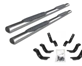 Go Rhino 1000 Series Cab length - Polished Stainless Bars + Brackets