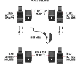 Go Rhino SRM Gutter Mount Bracket Kit - 4 PCS