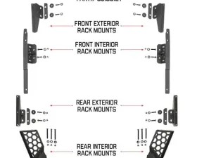 Go Rhino SRM JLU Mounting Bracket Kit Jeep Wrangler 2019-2020