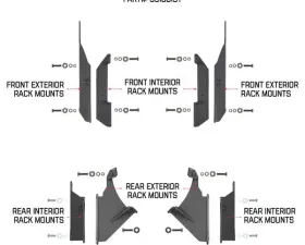 Go Rhino SRM JK Mounting Bracket Kit Jeep Wrangler 2007-2018