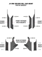 Go Rhino SRM JK Mounting Bracket Kit Jeep Wrangler 2007-2018                                     - 5910013T - Image 2