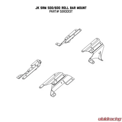 Go Rhino SRM JK Mounting Bracket Kit Jeep Wrangler 2007-2018 - 5910013T