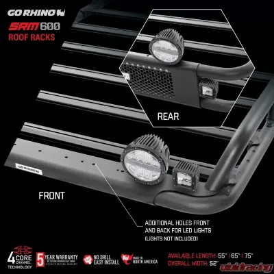 Go Rhino SRM600 Series Tubular Rack - 5936055T