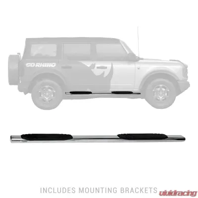 Go Rhino 4" OE Xtreme SideSteps Kit - 71" Long Stainless + Mounting Brackets - 684412971PS