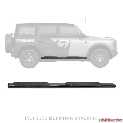 Go Rhino 4" OE Xtreme SideSteps Kit - 71" Long Textured Black + Mounting Brackets - 684412971T