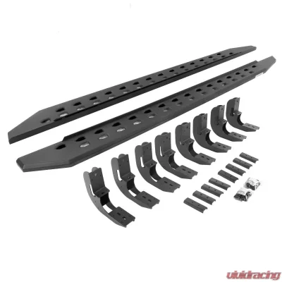 Go Rhino RB20 Slim Line Running Boards with Mounting Brackets - Textured Black - 69404887SPC