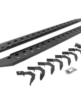 Go Rhino RB20 Slim Line Running Boards with Mounting Brackets - Textured Black                                     - 69423580SPC - Image 2