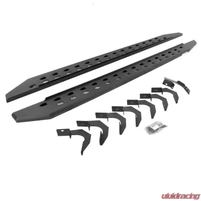 Go Rhino RB20 Slim Line Running Boards with Mounting Brackets - Textured Black - 69423580SPC