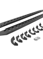 Go Rhino RB20 Slim Line Running Boards for 2007-2020 Toyota Tundra Double Cab, Black Steel                                     - 69441580SPC - Image 2