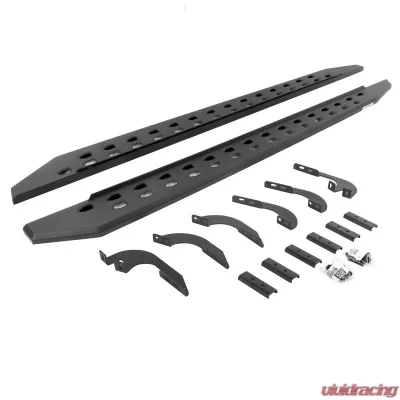 Go Rhino RB20 Slim Line Running Boards with Mounting Brackets - Textured Black Toyota Tacoma 2005-2020 - 69442987SPC