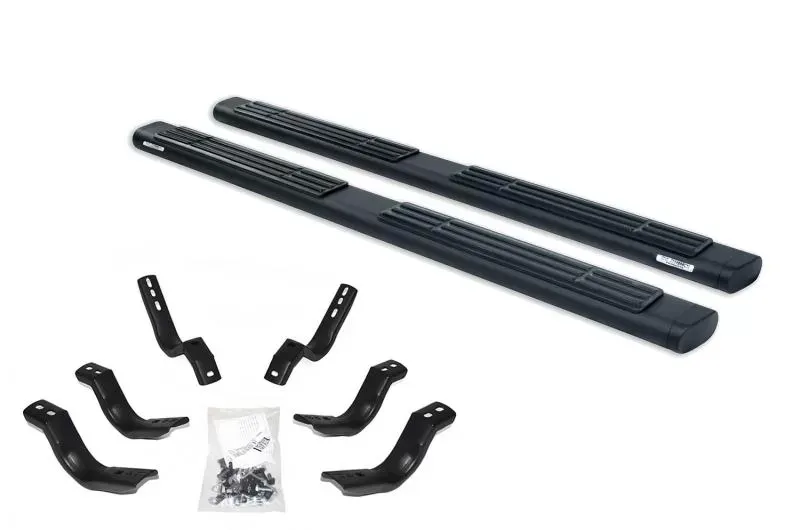 Go Rhino 6" OE Xtreme Textured Black SideSteps Kit - 80" Long bars + 3 Brackets Per Side - 686404580T