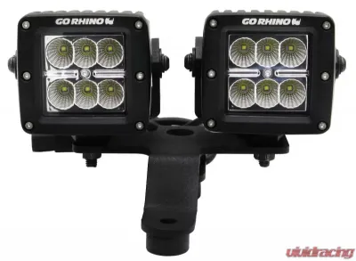 Go Rhino Jeep Wrangler JL, JLU & JT Windshield Cowl Mount for 3" X 3" Dual Cubes Jeep - 730230T