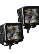 Go Rhino Blackout Series Lights - Pair of 2x2 Cube Flood Light Kit                                     - 750200321FCS - Image 2