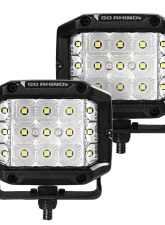 Go Rhino Bright Series Lights - Pair of 4x3 Sideline Cube Flood Light Kit                                     - 750300323FCS - Image 3