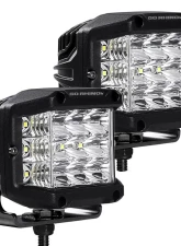 Go Rhino Bright Series Lights - Pair of 4x3 Sideline Cube Spot Light Kit                                     - 750300323SCS - Image 2