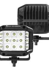 Go Rhino Bright Series Lights - Pair of 4x3 Sideline Cube Spot Light Kit                                     - 750300323SCS - Image 3