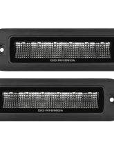 Go Rhino Blackout Series Lights - Pair of Sixline Flood Light Kit - Flush Mount                                     - 750300621FBF - Image 3