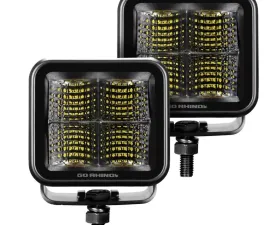 Go Rhino Blackout Series Lights - Pair of 3x3 Cube Flood Light Kit
