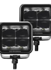 Go Rhino Blackout Series Lights - Pair of 3x3 Cube Spot Light Kit                                     - 750400321SCS - Image 3