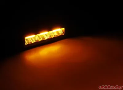 Go Rhino Blackout Combo Series 6" LED Flood Lights Pair with Amber Accent - Black - 750600622FBS