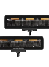 Go Rhino Blackout Combo Series 6" LED Flood Lights Pair with Amber Accent - Black                                     - 750600622FBS - Image 5