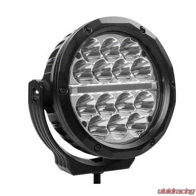 Go Rhino Bright Series 6" Round LED Driving Light Kit - Black, Aluminum Housing, DOT Approved - 750700623DRS