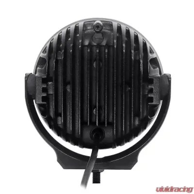 Go Rhino Bright Series 6" Round LED Driving Light Kit - Black, Aluminum Housing, DOT Approved - 750700623DRS