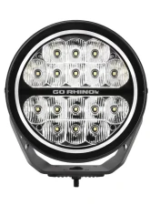 Go Rhino Blackout Series Lights - 7" Maxround LED Spot Light With Daytime Running Light                                     - 750800711SRS - Image 3