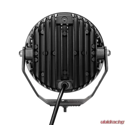 Go Rhino Blackout Series Lights - 7" Maxround LED Spot Light With Daytime Running Light - 750800711SRS