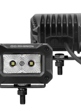 Go Rhino Bright Series Lights - Pair of 3x2 Rectangle Flood Light Kit                                     - 751003023FBS - Image 3