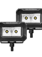 Go Rhino Bright Series 3x2 Rectangle LED Spot Light Kit - Black, Universal Fit, Limited Lifetime Warranty                                     - 751003023SBS - Image 3