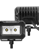 Go Rhino Bright Series 3x2 Rectangle LED Spot Light Kit - Black, Universal Fit, Limited Lifetime Warranty                                     - 751003023SBS - Image 3