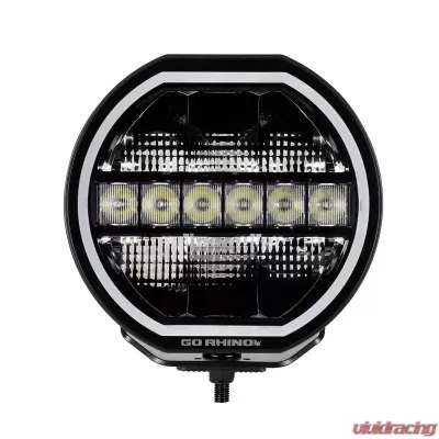 Go Rhino Blackout Series Lights - 9" Maxline Hi/Low Beam W/Multi Daytime Running Light - 751440911CRS