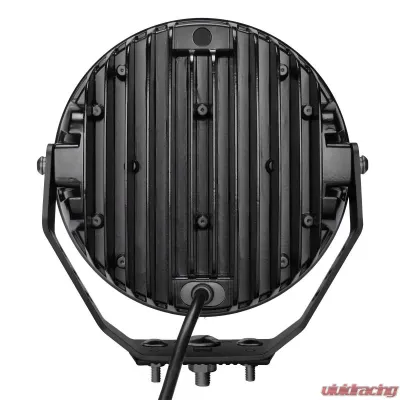 Go Rhino Blackout Series Lights - 9" Round Single Driving Kit W/Daytime Running Lights - 751700911DRS