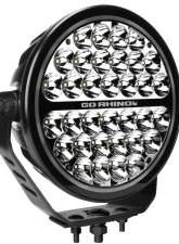 Go Rhino Blackout Series Lights - 9" Round Single Driving Kit W/Daytime Running Lights                                     - 751700911DRS - Image 3